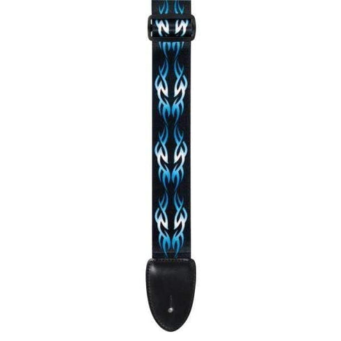 XTR Guitar Strap Blue Black Tribal